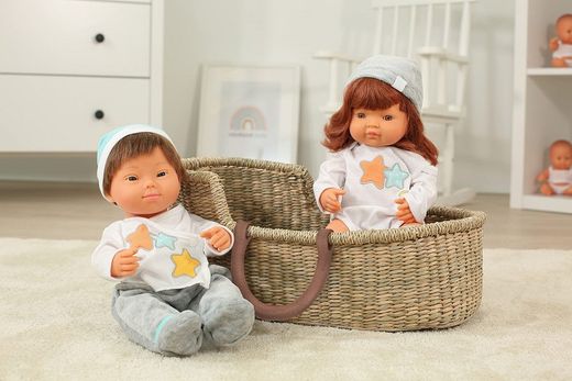 Cesto portabebés de algas para muñeco