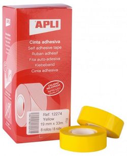 Cinta adhesiva groga 19 mm x 33 m