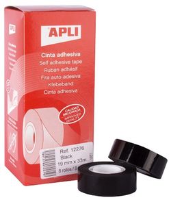 Cinta adhesiva negre 19 mm x 33 m
