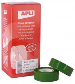Cinta adhesiva verda 19 mm x 33 m