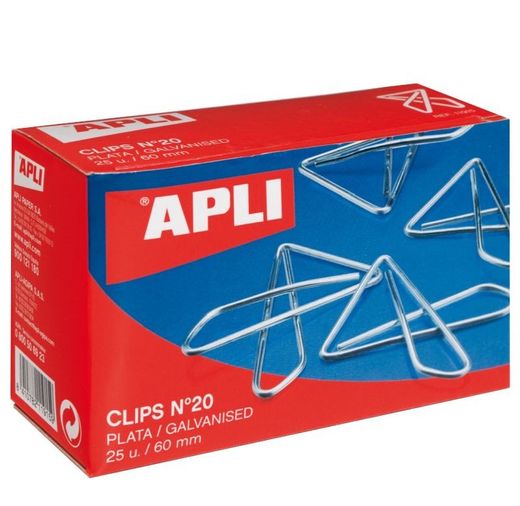 Clips mariposa galvanizados nº 20 60 mm 25 und.