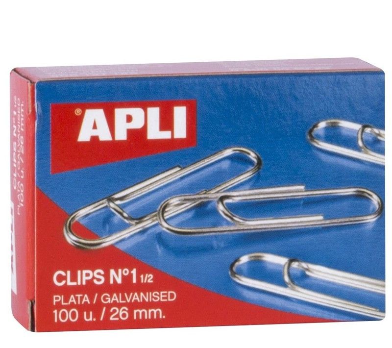 Clips niquelados nº1½ 26 mm