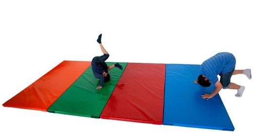 Colchoneta escolar con velcro azul 4 cm.