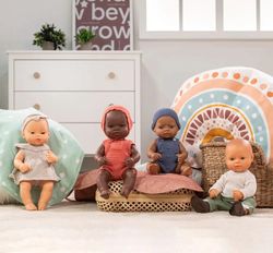 Conjunto de punto 32 cm vestido y diadema