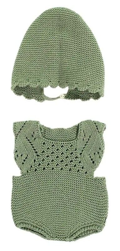 Conjunto punto 40 cm peto y gorro