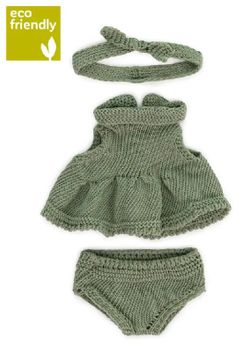 Conjunto punto vestido y diadema 21 cm.