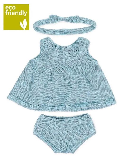 Conjunto punto vestido y diadema 38 cm.