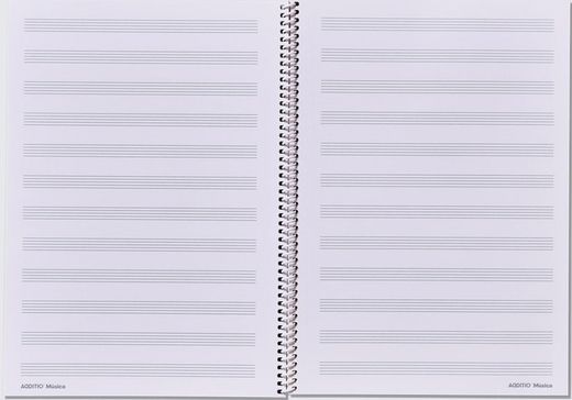 Cuaderno de Música Mezzo 12 Pentagramas ADDITIO