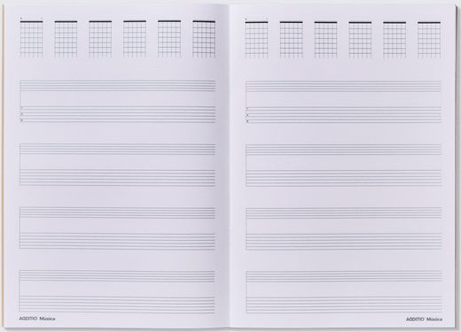 Quadern de Música Tab 4 Pentagrames ADDITIO