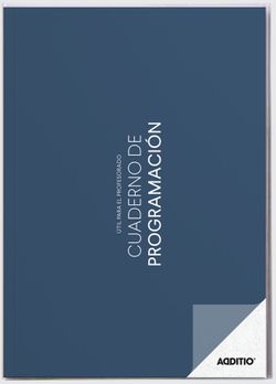 Quadern  de Programació ADDITIO (CASTELLÀ)