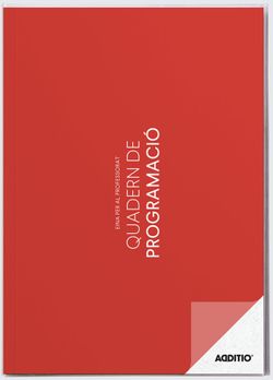 Cuaderno de Programación ADDITIO (CATALÁN)