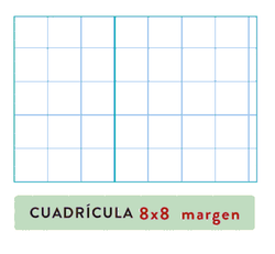 Quadern espiral 100 fulls Fº quadricula 8 x 8 Sense Marge
