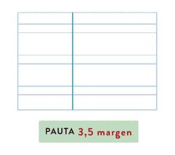 Quadern espiral 80 fulls Fº pauta 3'5 amb marge