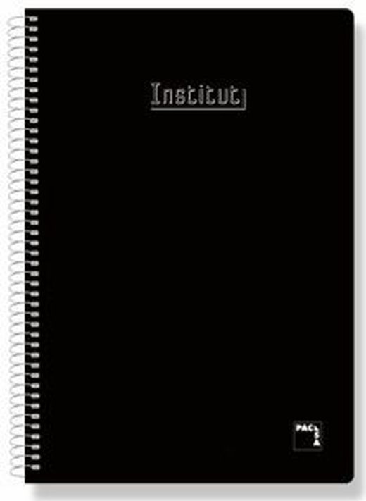 Cuaderno espiral 80 h.Fº 4*4, Negro