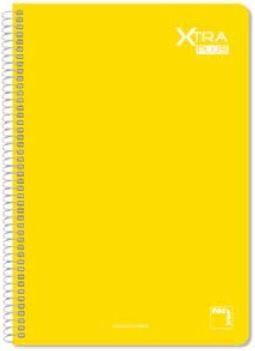 Cuaderno espiral 80 hojas Fº 4 x 4 Amarillo
