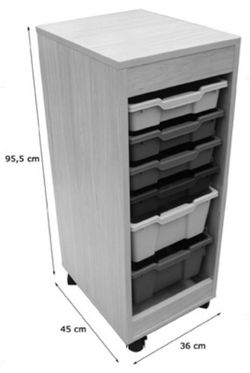 Cubertero doble accés, 1 columna