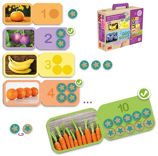 Cuenta y completa del 1 al 10