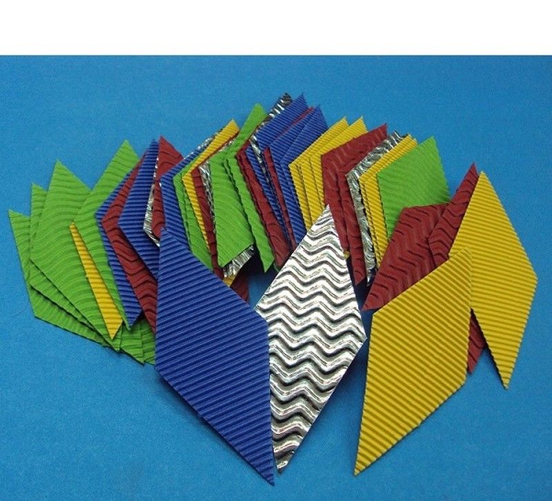 Recortes de cartulina ondulada diamante - UE