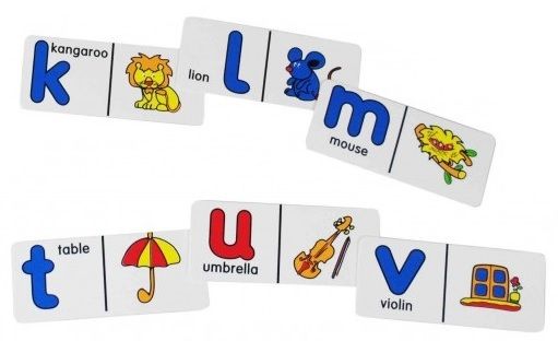 Dominó del alfabeto en Inglés