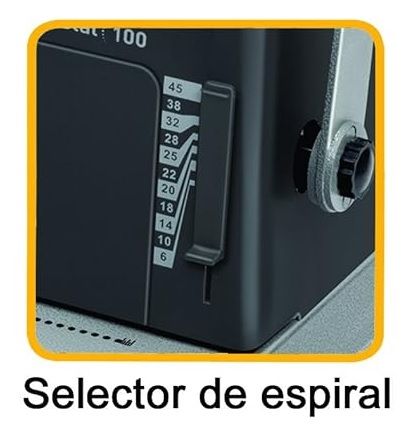 Encuadernadora FELLOWES espiral metálico Metal 100