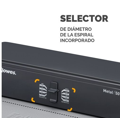 Encuadernadora FELLOWES espiral metálico Metal 50R