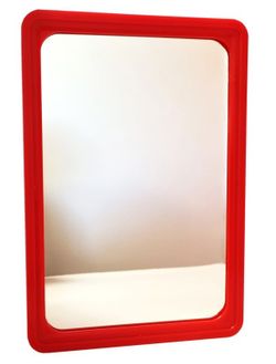 Espejo Acrílico con Marco Rojo