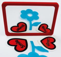 Espejo Acrílico con Marco Rojo