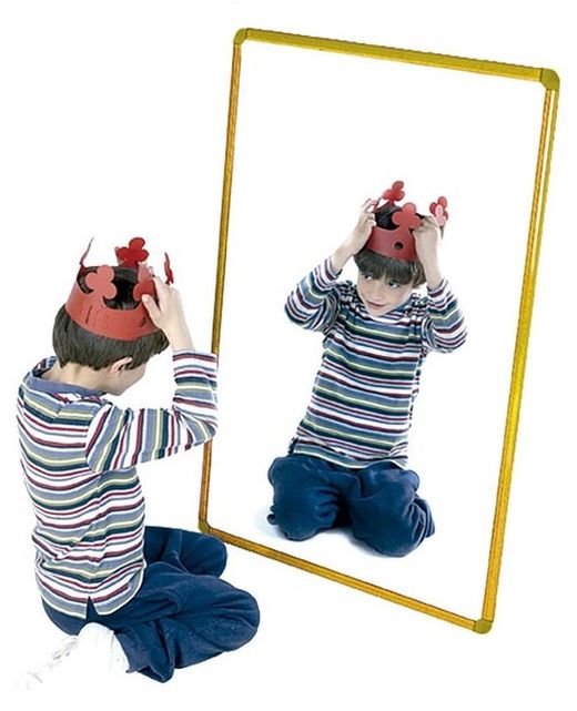 Mirall de seguretat: Alumini groc 120 x 50 cm