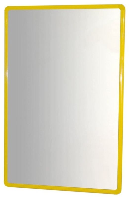 Espejo infantil de seguridad marco de aluminio amarillo 65 x 100 cm