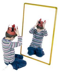 Mirall de seguretat: Alumini groc 110 x 65 cm