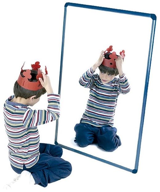 Mirall de seguretat: Alumini blau 120 x 50 cm