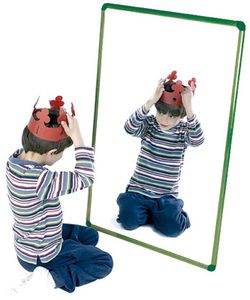 Mirall de seguretat: Alumini verd 110 x 65 cm