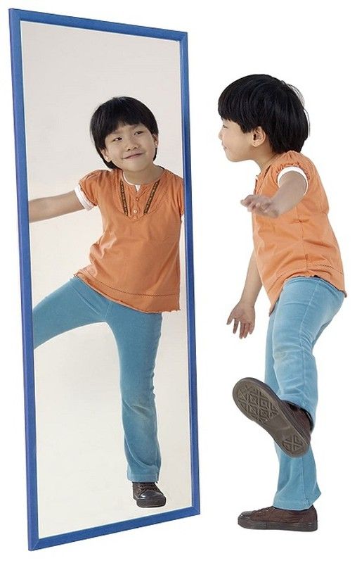 Mirall de seguretat: Fusta blava 120 x 50 cm