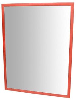 Espejo de seguridad: Madera rojo 100 x 65 cm