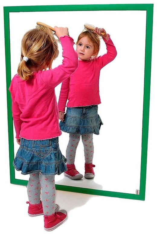 Espejo de seguridad: Madera verde 120 x 50 cm