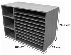 Prestatgeria i cartoliner baix