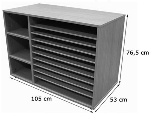 Prestatgeria i cartoliner baix