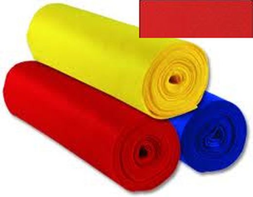 Fieltro rollo 45cm x 5 m Rojo