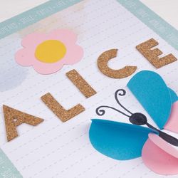 Letras de corcho adhesivas 52 und.