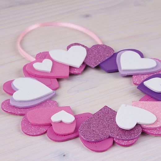 Formes goma eva adhesives cors estampats 40 unt.