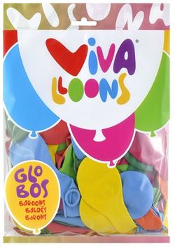 Globus mitjans colors 100 unt.