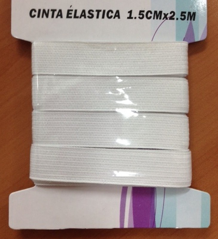Goma elástica blanca 5.5 mm Ref. nº6 - Rollo 200 mts