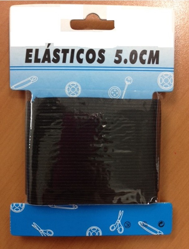 Goma elástica negra de 12,5 cm de ancho - Rollo 25m