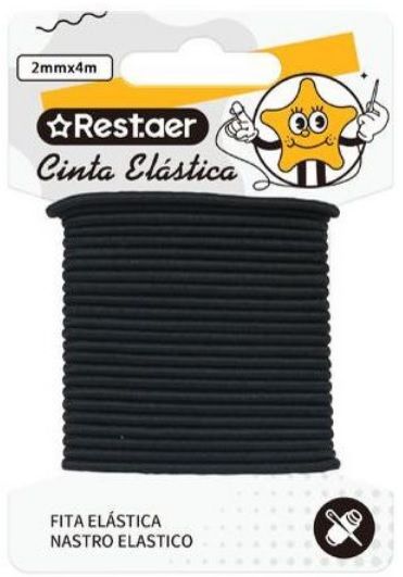 Goma elástica 2 mm x  4 m negro