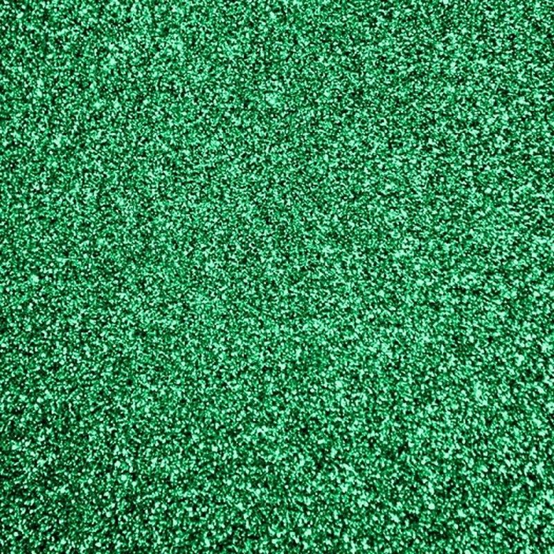 Goma Eva purpurina 400 mm x 600 mm verde fuerte