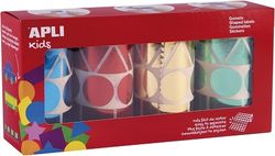 Gomets rotllo geomètrics assortits XL metal·litzats pack 4 unt.