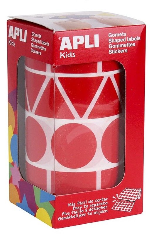 Gomets rollo geométricos surtidos XL rojo