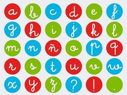 Gomets rotllo abecedari minúscules Ø 20 mm