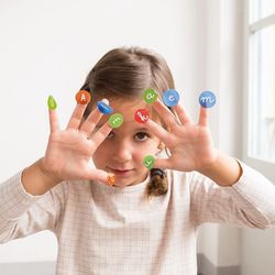 Gomets rotllo abecedari minúscules Ø 20 mm