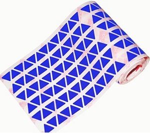 Gomets rollo triangulares 15 mm azul